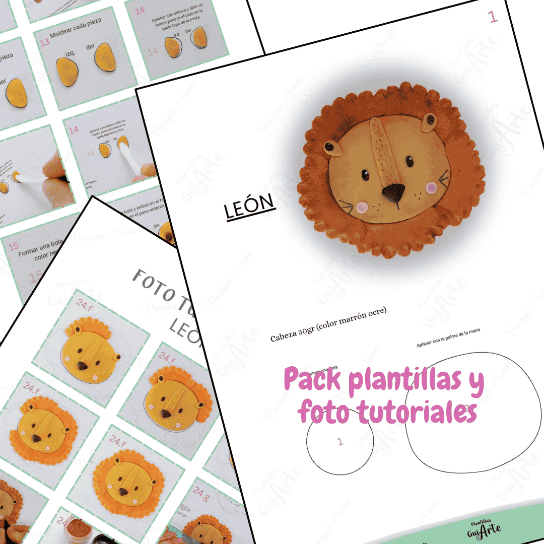 León 2D plantilla y foto