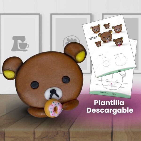 Plantilla Oso Kawaii