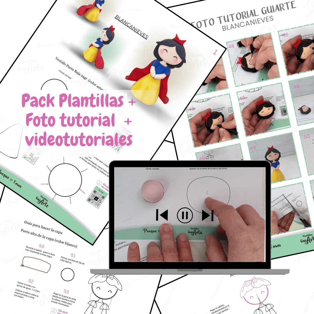 Pack plantilla+foto+videos Blancanieves