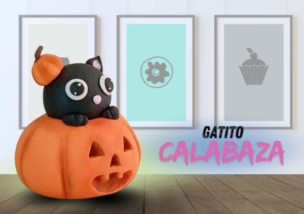 Plantilla Gatito Calabaza - Imagen 2