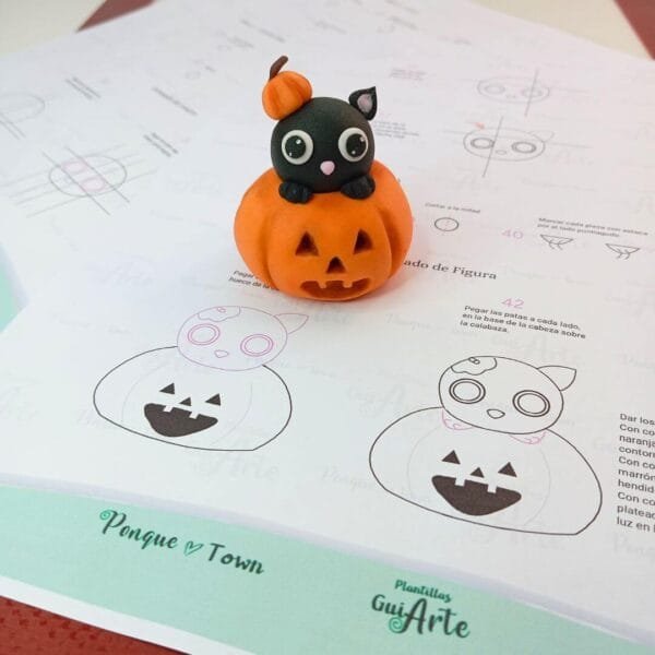 Plantilla Gatito Calabaza - Imagen 6