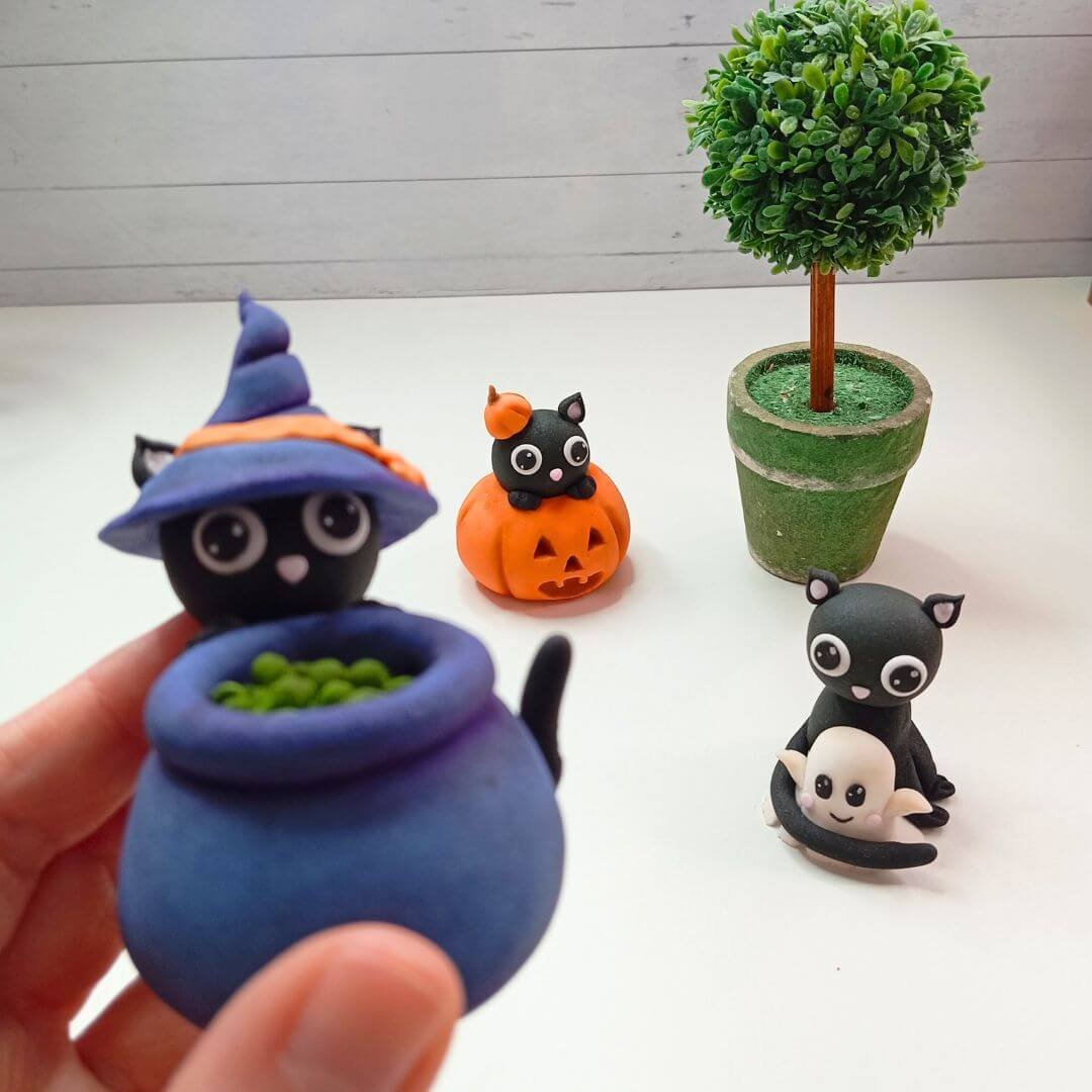 Pack x3 Plantillas Gatitos Halloween - Imagen 4